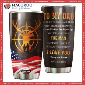 To My Dad From Son Hunting Lover Father’s Day Stainless Steel Tumbler