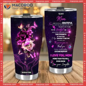 to my mom from daughter butterfly flowers mother s day stainless steel tumbler 3