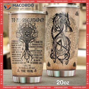 To My Shieldmaiden Stainless Steel Tumbler