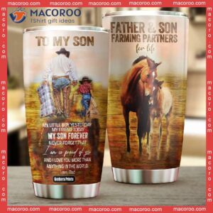 to my son farming partner for life stainless steel tumbler 1