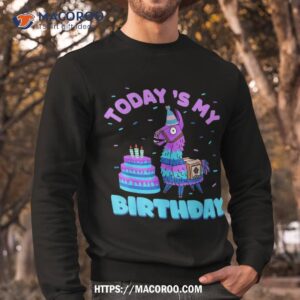 todays my birthday llama party decorations boys shirt dad day gifts sweatshirt