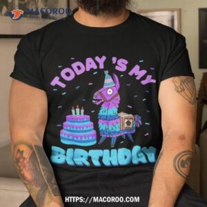 todays my birthday llama party decorations boys shirt dad day gifts tshirt