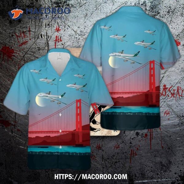 Transamerica Airlines Boeing 747 Hawaiian Shirt