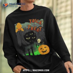 trick or funny pumpkin treat for mighty skull halloween shirt sugar skull pumpkin sweatshirt