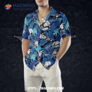 tropical blue leaved chef s hawaiian shirt 4