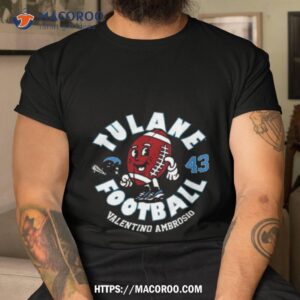 tulane green wave valentino ambrosio 2023 ncaa football shirt tshirt