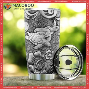 Turtle Couple Silver Stainless Steel Tumbler
