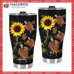 turtle sunflowers you are my sunshine stainless steel tumbler 2