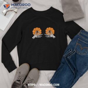 tweaking nipples pumpkin skeleton hands halloween costume shirt sweatshirt