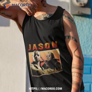 two images jason voorhees art friday christmas halloween shirt tank top 1