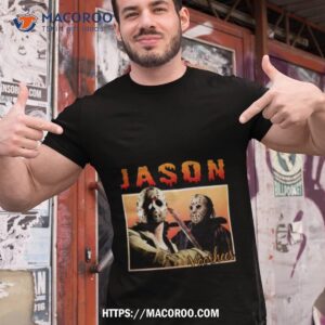 Two Images Jason Voorhees Art Friday Christmas Halloween Shirt