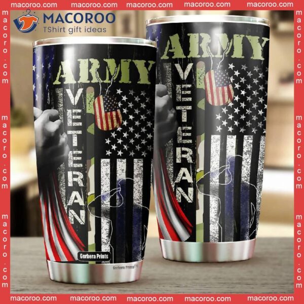 U.s Army Veteran Pride Stainless Steel Tumbler