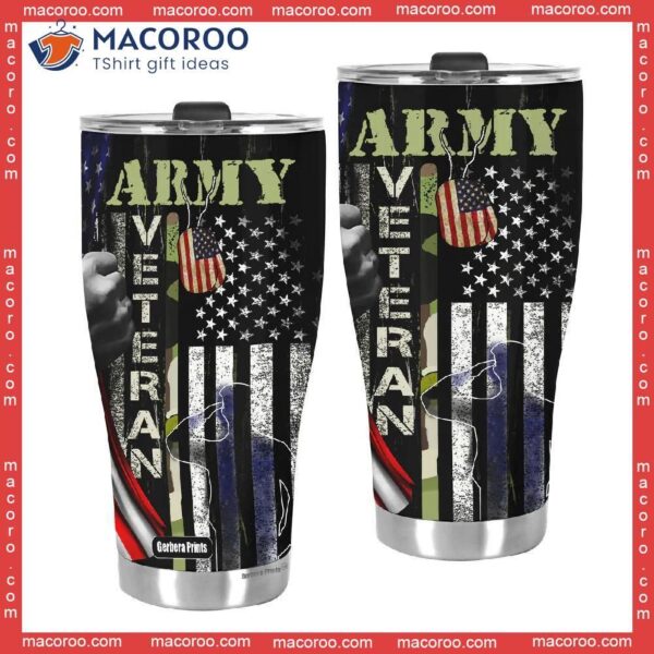 U.s Army Veteran Pride Stainless Steel Tumbler