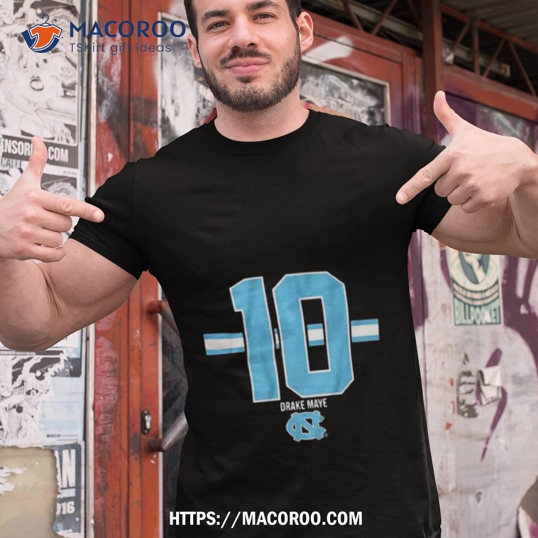 Unc Football Drake Maye 10 Logo Design Shirt