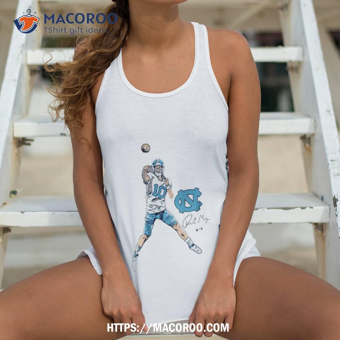 Unc Football Drake Maye Superstar Pose Shirt Unc Football Drake Maye Superstar Pose Shirt