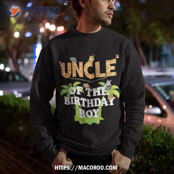 Uncle Of The Birthday Boy Zoo Theme Animal Party Shirt