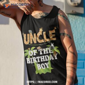 uncle of the birthday boy zoo theme animal party shirt tank top 1