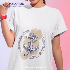 Under Armour White Navy Midshipmen 2023 Aer Lingus College Football Classic Map Performance Shirt