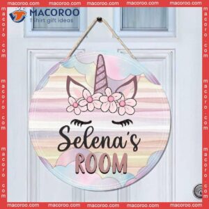 Unicorn Lovers Door Decor, Girls Bedroom Sign,personalised Sign, Kids Room Nameplate, Hanger Sign