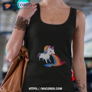 unicorn puking rainbow shirt tank top 4