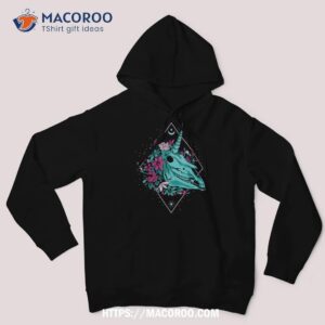 Unicorn Skull Shirt ‘s Vaporwave Halloween, Sugar Skull Pumpkin