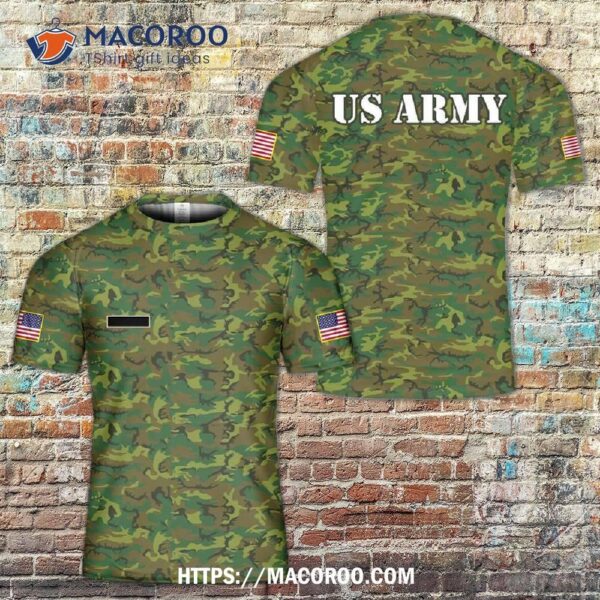 Us Army American Erdl Lowland Camo 3D T-Shirt