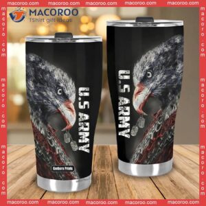 us army eagle american flag stainless steel tumbler 3