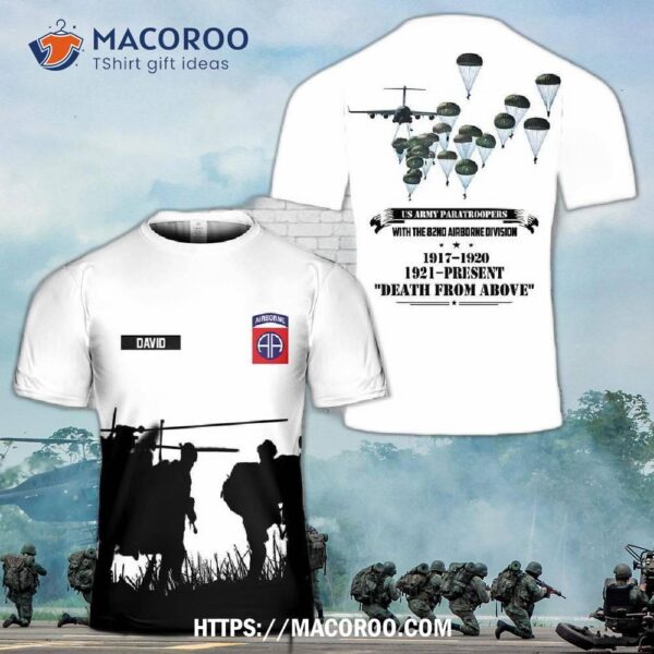Us Army Paratroopers With The 82nd Airborne Division 3D T-shirt
