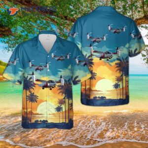 Us Coast Guard Bell Textron Xv-15 Tiltrotor Hawaiian Shirt