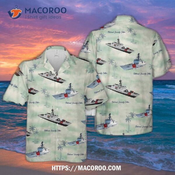 Us Coast Guard Uss Short Sleeve Hawaiian Shirt