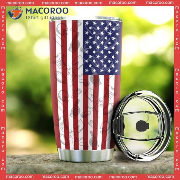 Us Flag Stainless Steel Tumbler