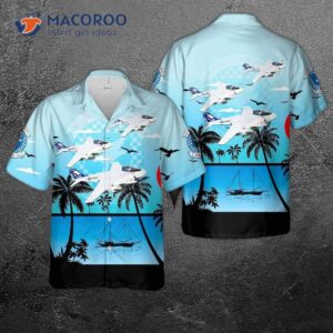 Us Marine Corps Vma(aw)-533 “hawks” A-6e Intruder Hawaiian Shirt