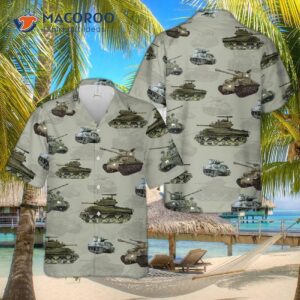 Us Military M4 Sherman Tank Hawaiian Shirt