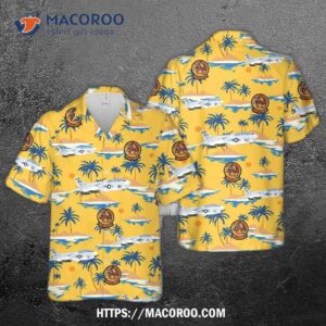 Us Navy Attack Squadron 174 (va-174) “hellrazors” (1980) Ta-7c Corsair Ii Hawaiian Shirt
