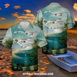 Us Navy Douglas Ea-3b Skywarrior (buno 146452) Fleet Reconnaissance Squadron Vq-1 Det.64 World Watchers Hawaiian Shirt