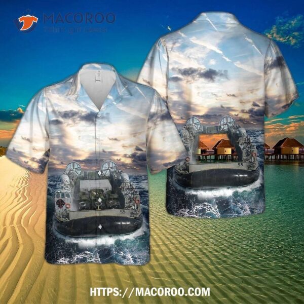 Us Navy Landing Craft Air Cushion Lcac-55 Hawaiian Shirt