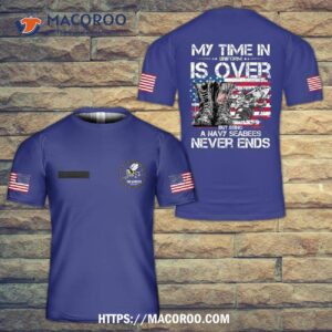 Us Navy Seabee My Time In Uniform Is Over But Being A Never Ends 3D T-Shirt