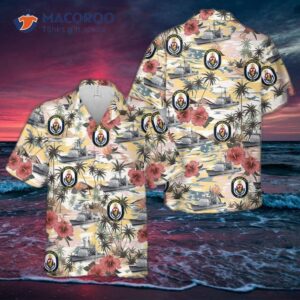 Us Navy Uss Bunker Hill (cg-52) Ticonderoga-class Guided Missile Cruiser Hawaiian Shirt