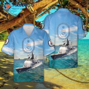 Us Navy Uss Ticonderoga (ddg/cg-47) Ticonderoga-class Guided Missile Cruiser Hawaiian Shirt