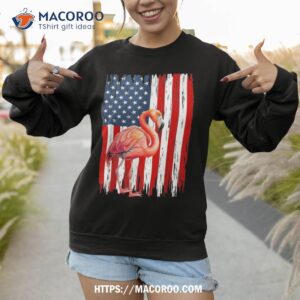 usa patriotic flamingo american flag 4th of july shirt sweatshirt 1