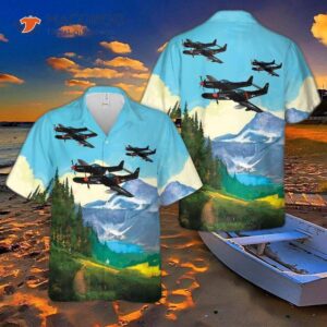 Usaf North American F-82 Twin Mustang Night Fighter Hawaiian Shirt