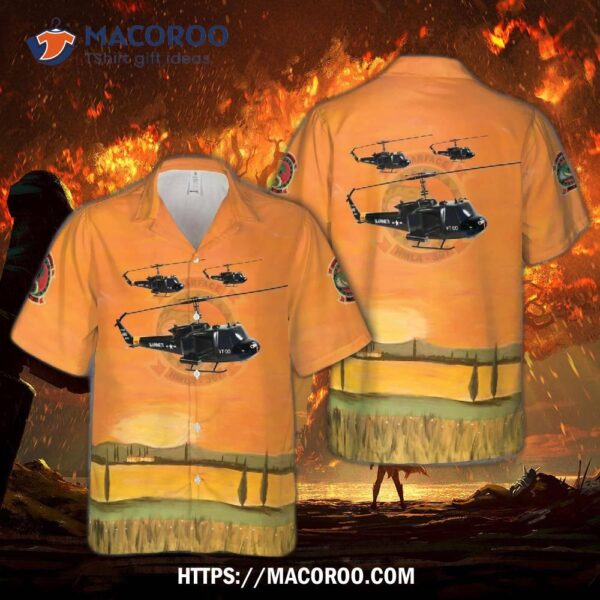 Usmc Hmla-367 Bell Uh-1n Huey Hawaiian Shirt