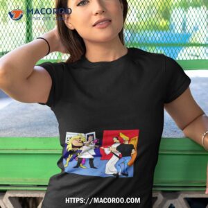 utonium and val hallen vs samurai jack and johnny bravo shirt tshirt 1