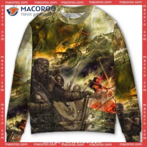 viking war lightning cool sweater funny ugly sweater 0