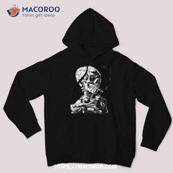 Vincent Van Gogh Skull With Cigarette Skeleton Halloween Shirt, Sugar Skull Pumpkin