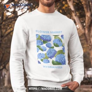vintage blue hydrangea flower markeshirt sweatshirt