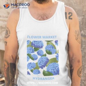 vintage blue hydrangea flower markeshirt tank top
