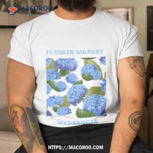 Vintage Blue Hydrangea Flower Markeshirt