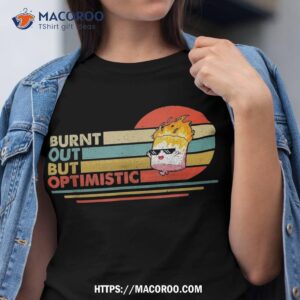 Vintage Burnt Out But Optimistic Funny Marshmallow Camping Shirt, Halloween Gifts For Students