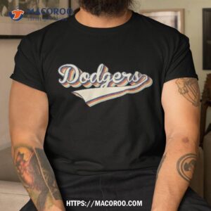 vintage dodgers name throwback retro apparel gift shirt practical gifts for dad tshirt